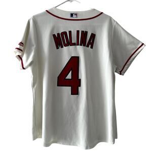 Yadier Molina St. Louis Cardinals MLB Majestic Cool Base Youth 2XL Button Jersey